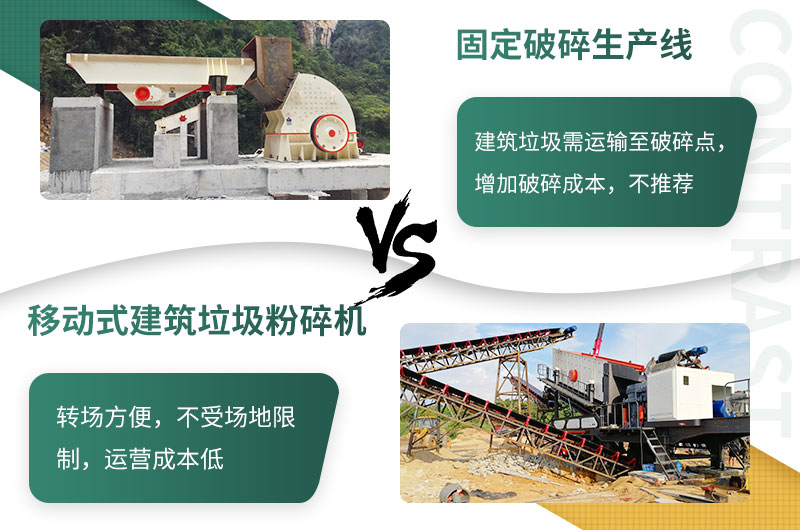 相對于建筑垃圾來講，移動式更勝一籌
